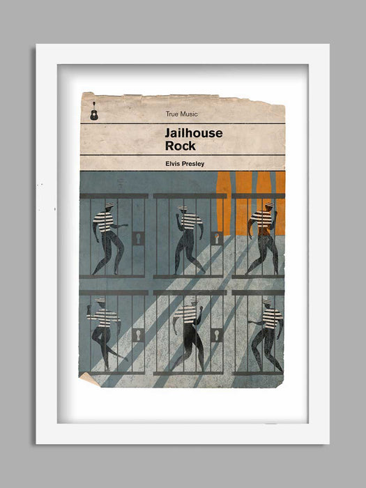 Jailhouse Rock - Elvis Book Jacket Print. Inspired by the old retro Penguin book covers