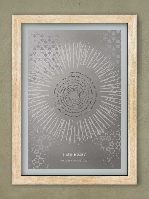 Kate Rusby - Underneath the Stars Poster Print (silver)
