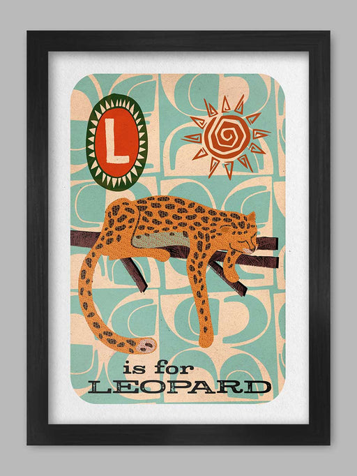 L is for Leopard Poster Print