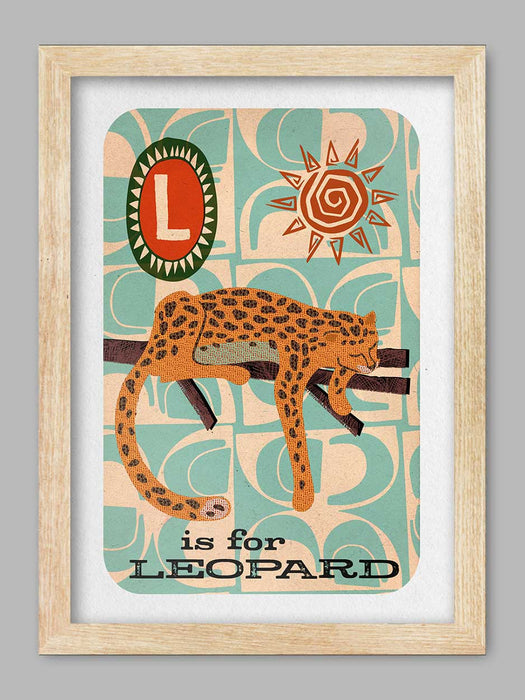 L is for Leopard Poster Print