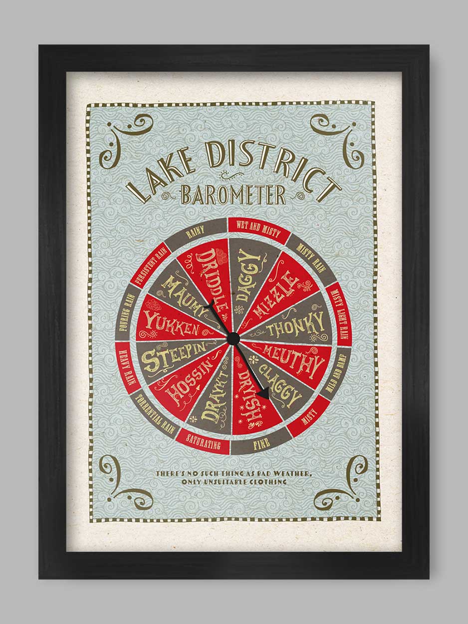 Lake District Barometer Poster print