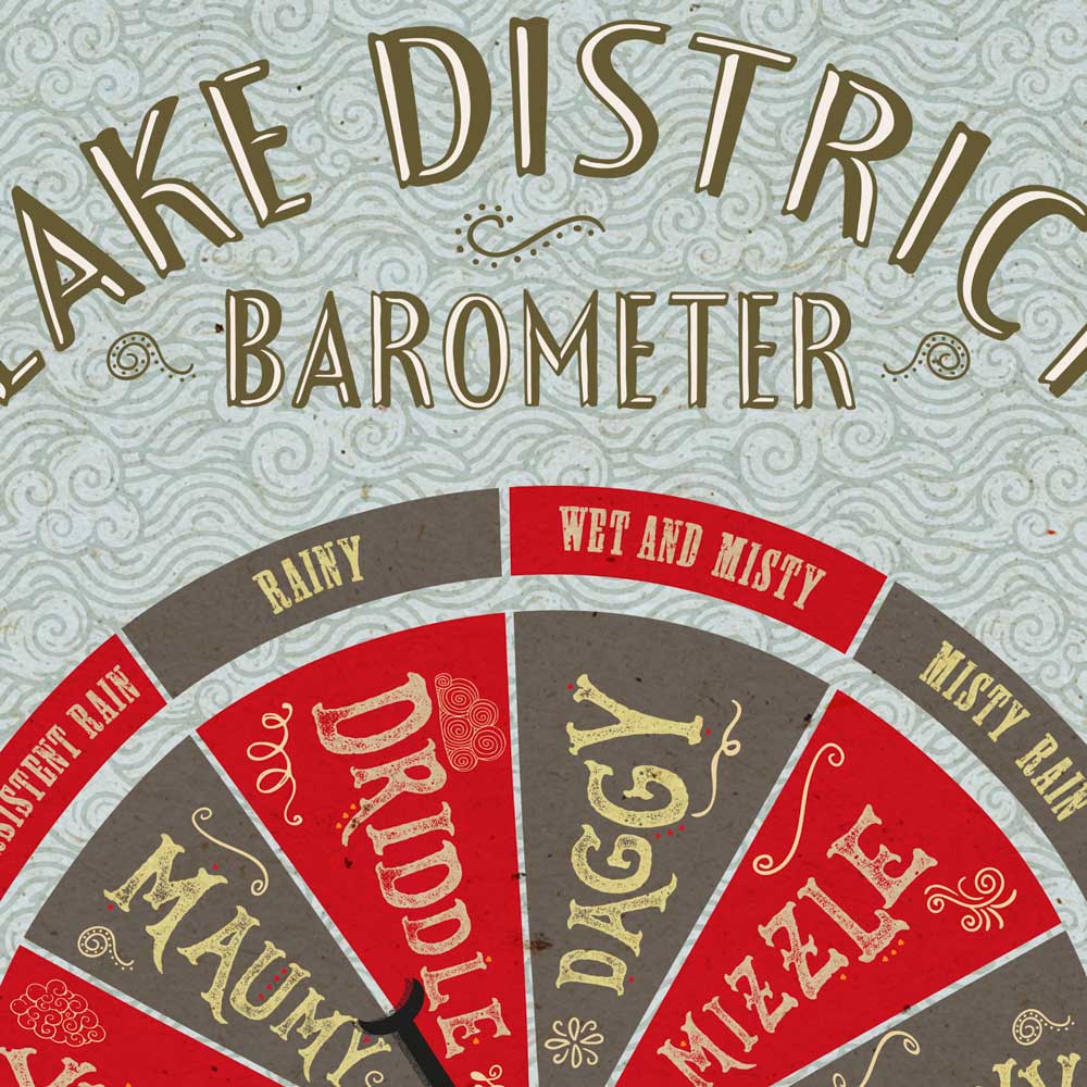 Lake District Barometer Poster print