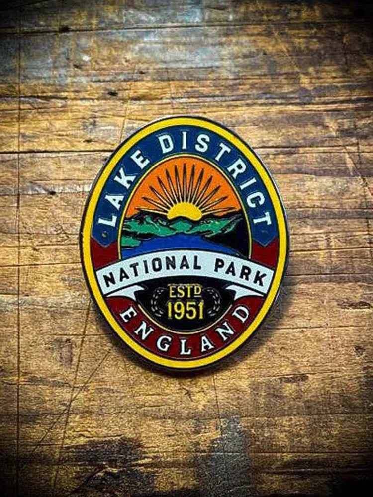 lake district est 1951 pin badge