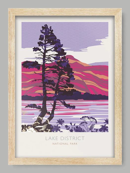 Lake District National Park - Lake District Poster Print. Established in 1951, the Lake District sits entirely within the county of Cumbria.