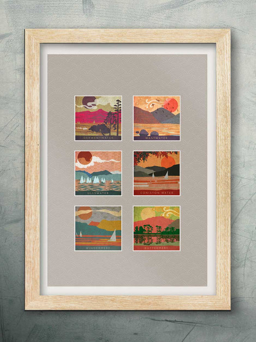 Lakes Montage - Lake District poster print