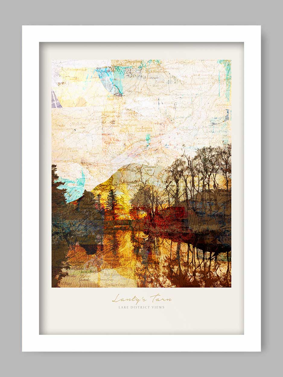 Lanty's Tarn - Lake District Views Poster Print. Small, but beautifully formed! It sits near to the southern end of Ullswater roughly between Patterdale and Glenridding. A gem of The Lake District