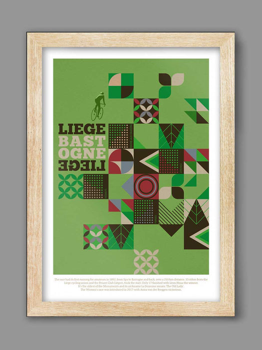 Liège–Bastogne–Liège Modernist Cycling Poster Print