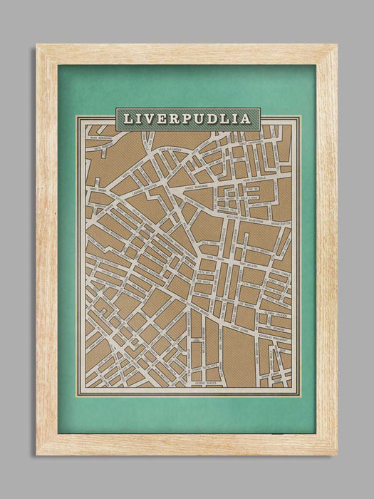Liverpudlia - Liverpool Famous Names Street Map Print