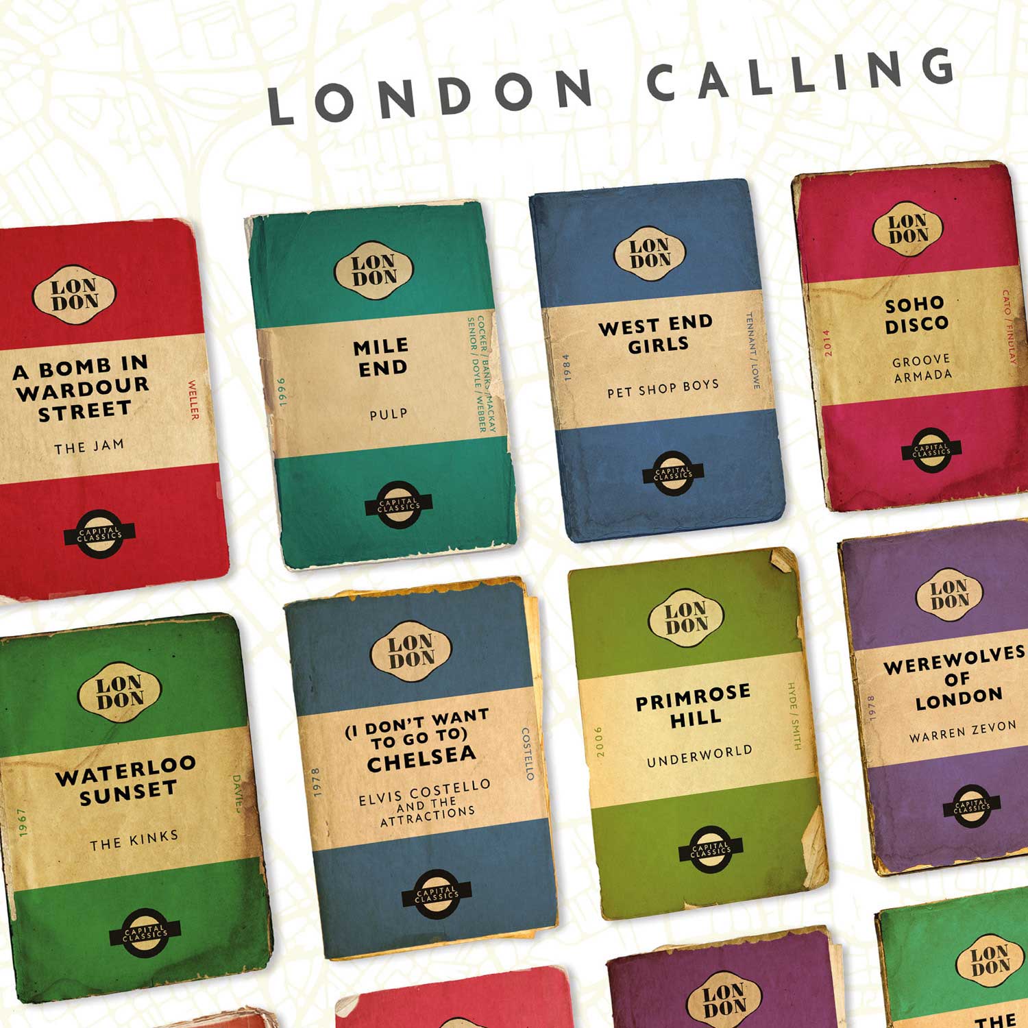 London Calling - Music Poster Print Posters The Northern Line 