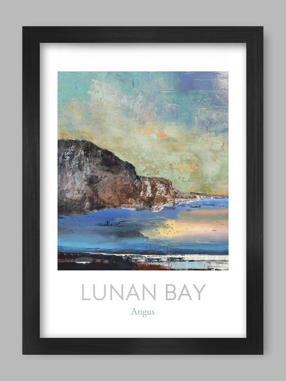 Lunan Bay - Scottish coast and coastal poster print