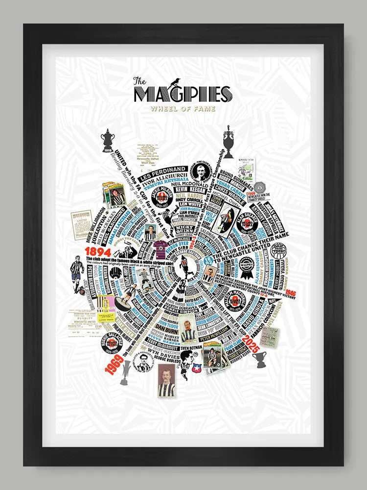 Magpies Wheel of Fame - Football Print