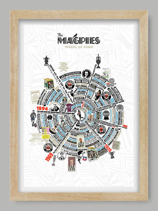 Magpies Wheel of Fame Poster Print