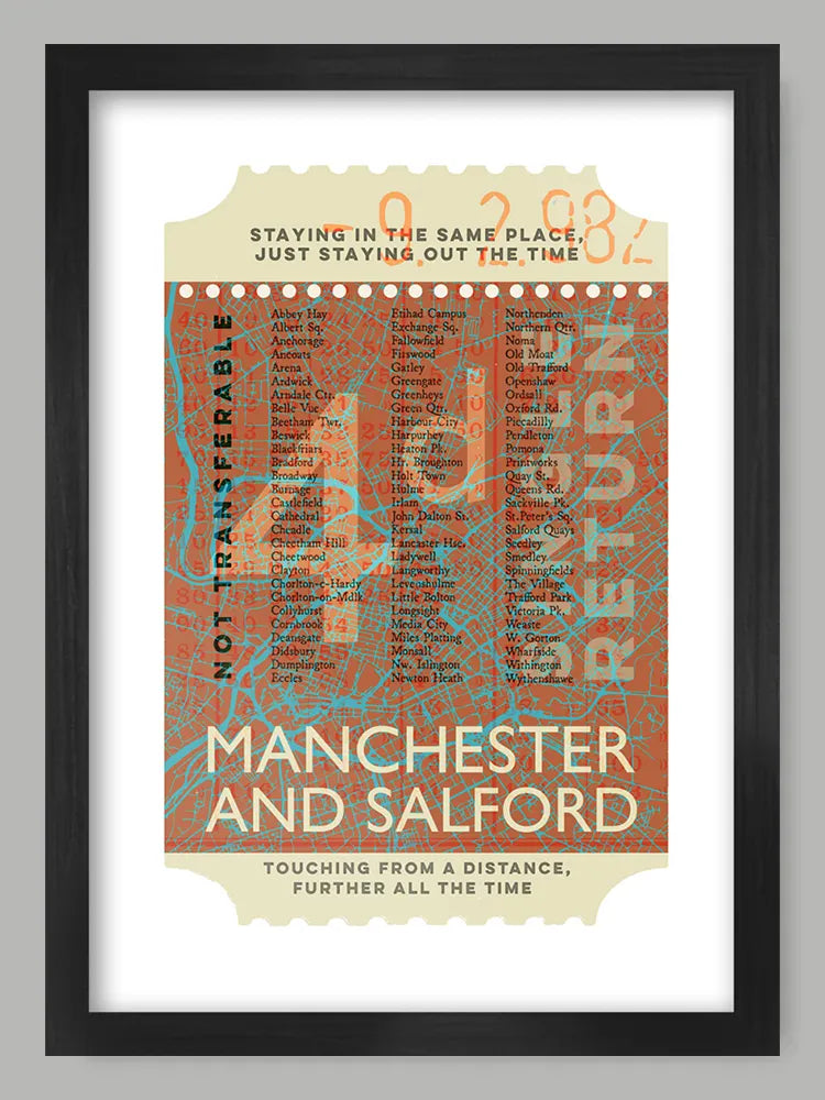 Manchester Ticket To Ride - Poster Print