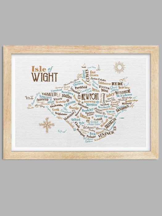 Map of The Isle of Wight - Poster print