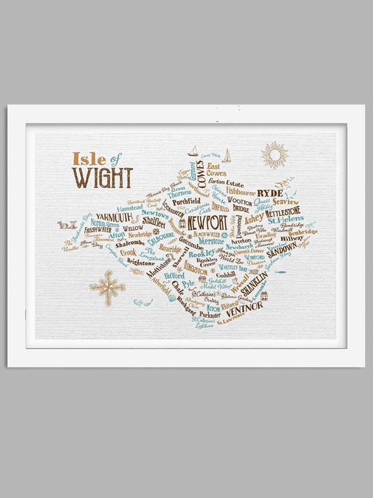 Map of The Isle of Wight - Poster print