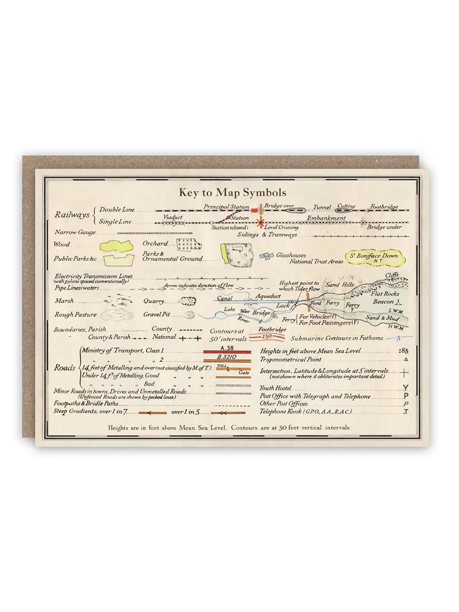 map symbols card