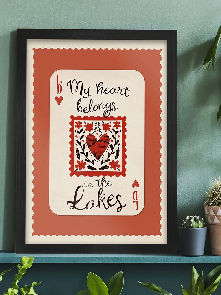 My Heart Belongs In The Lakes - Poster Print.