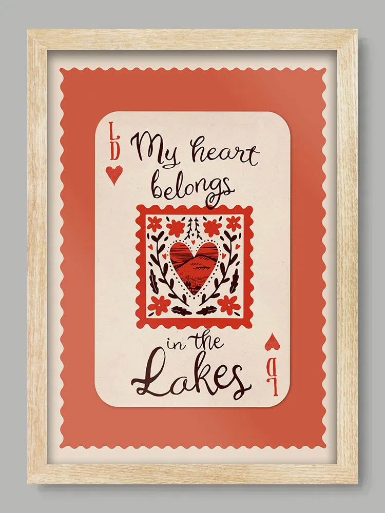 My Heart Belongs In The Lakes - Poster Print.