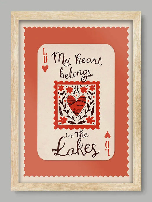 My Heart Belongs In The Lakes - Poster Print.