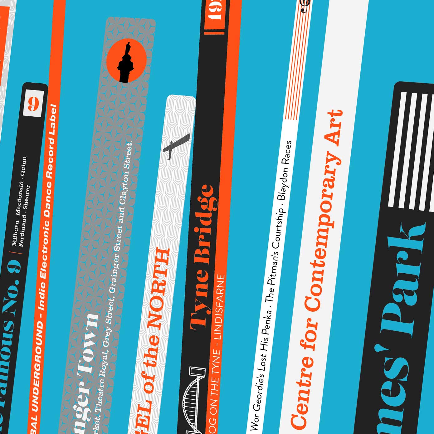 Newcastle and Gateshead Icons - Poster Print. Newcastle United, Angel of the North