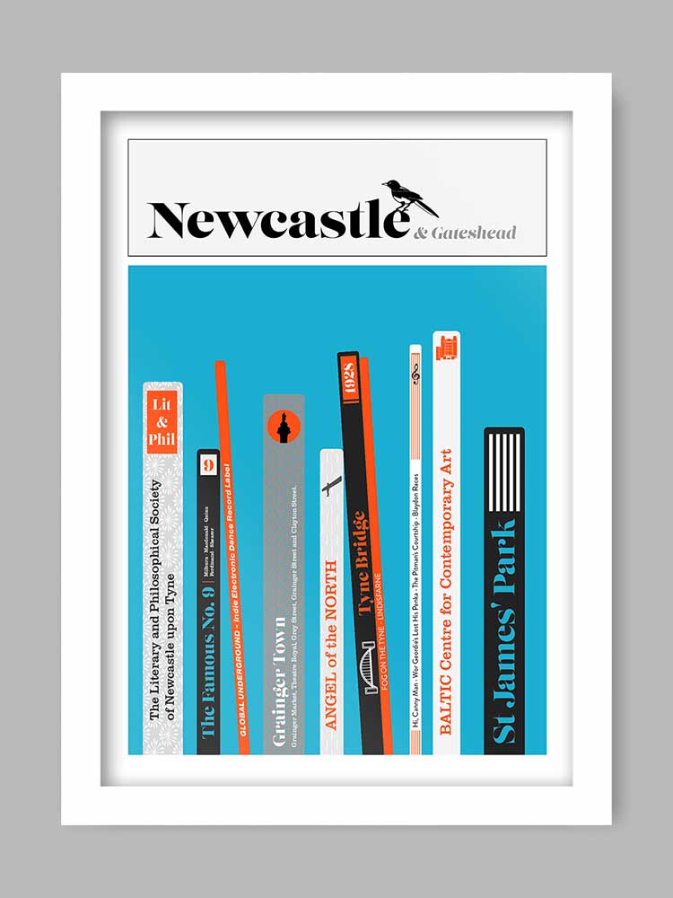 Newcastle and Gateshead Icons - Poster Print. Newcastle United, Angel of the North