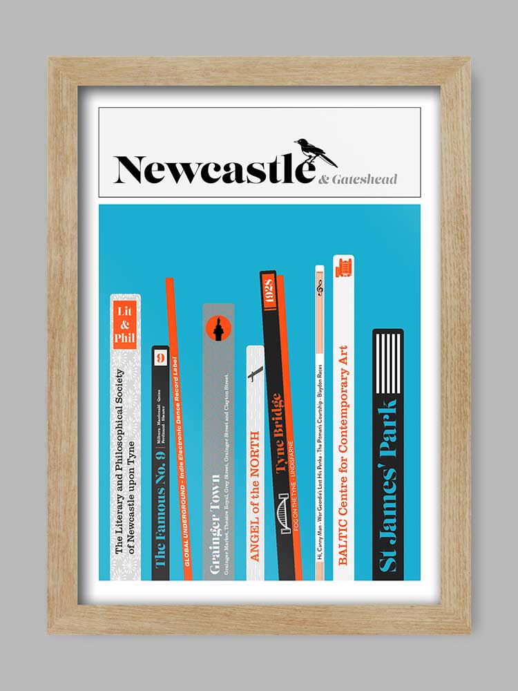 Newcastle and Gateshead Icons - Poster Print. Newcastle United, Angel of the North