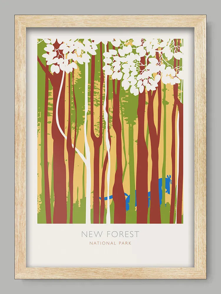 New Forest National Park - Poster Print. Established in 2005, New Forest takes in areas in both Hampshire and Wiltshire.