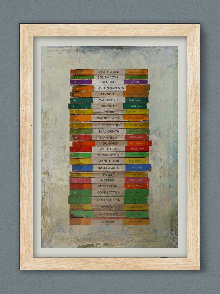 North, South and West of Southwold Poster print