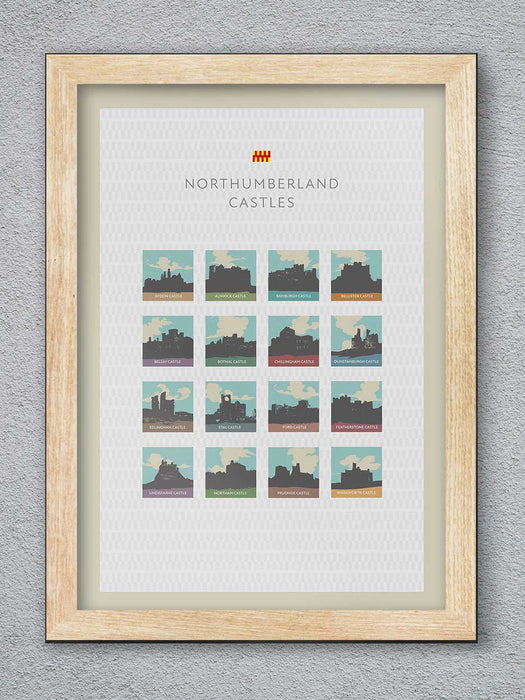 Northumberland Castles Poster Print