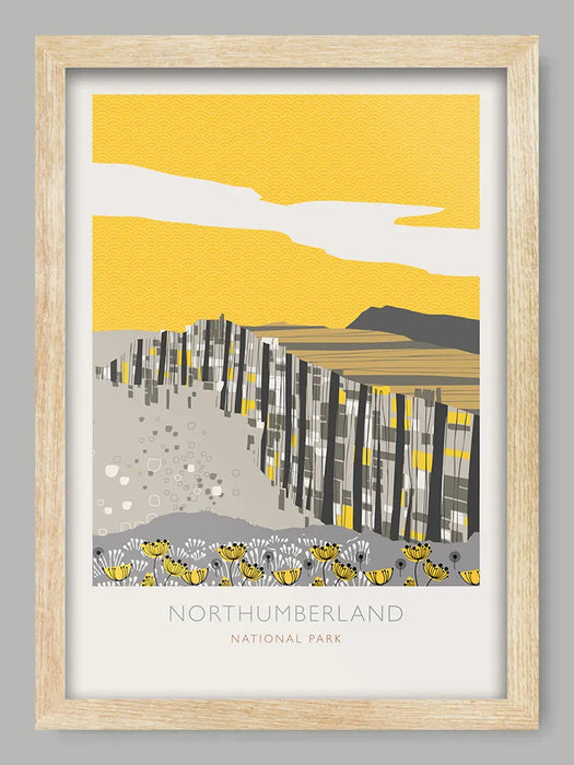 Northumberland National Park - Poster Print. Established in 1956, the park is located in west and north of Northumberland including the iconic Hadrian's Wall.