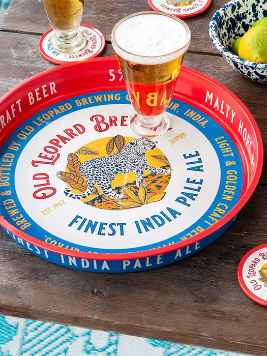 Old Leopard Brewery Metal Tray Kitchen and Dining REX 