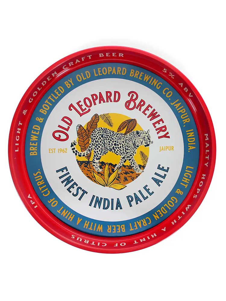 old leopard brewery serving tray