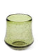 Olive Green Hand Blown Bubble Glass Tumbler Kitchen and Dining REX 
