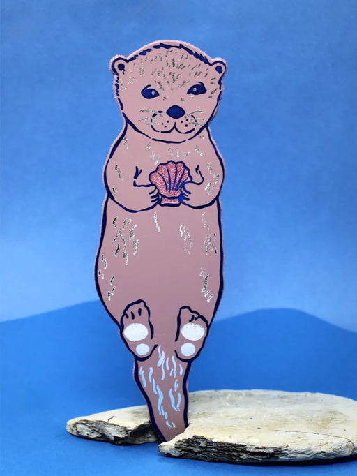 otter leather bookmark