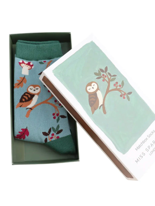 woodland owl socks in ift box