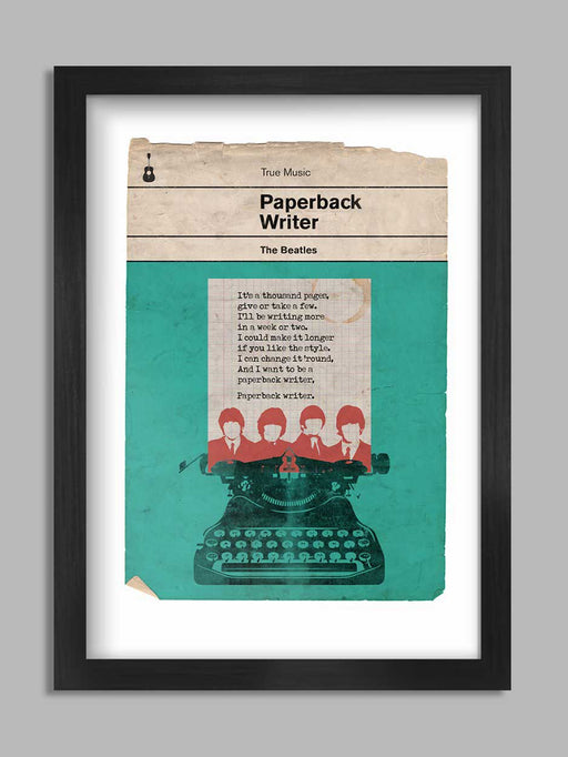 Paperback Writer - Beatles Book Jacket Print. Inspired by the old retro Penguin book covers - this celebrates The Beatles 1966 single