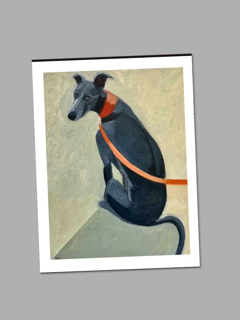 Patient Greyhound - Blank Card card Orwell Press 