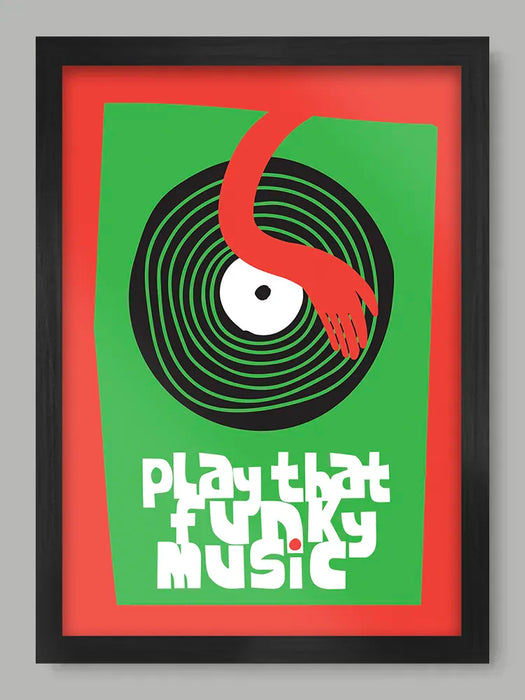 Play That Funky Music - Music Print. Abstract minimalist for fun times.