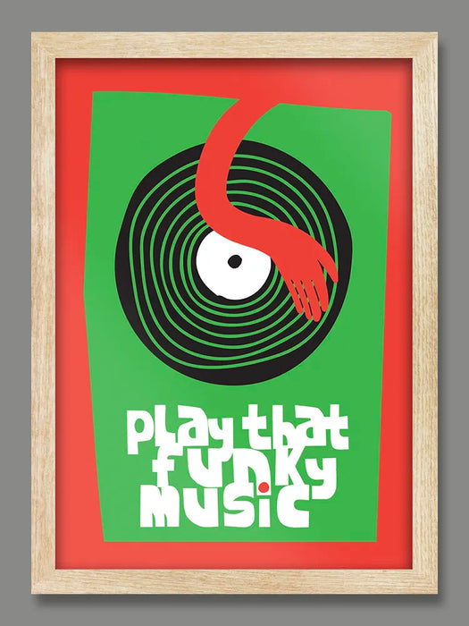 Play That Funky Music - Music Print. Abstract minimalist for fun times.