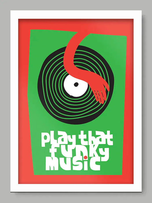 Play That Funky Music - Music Print. Abstract minimalist for fun times.