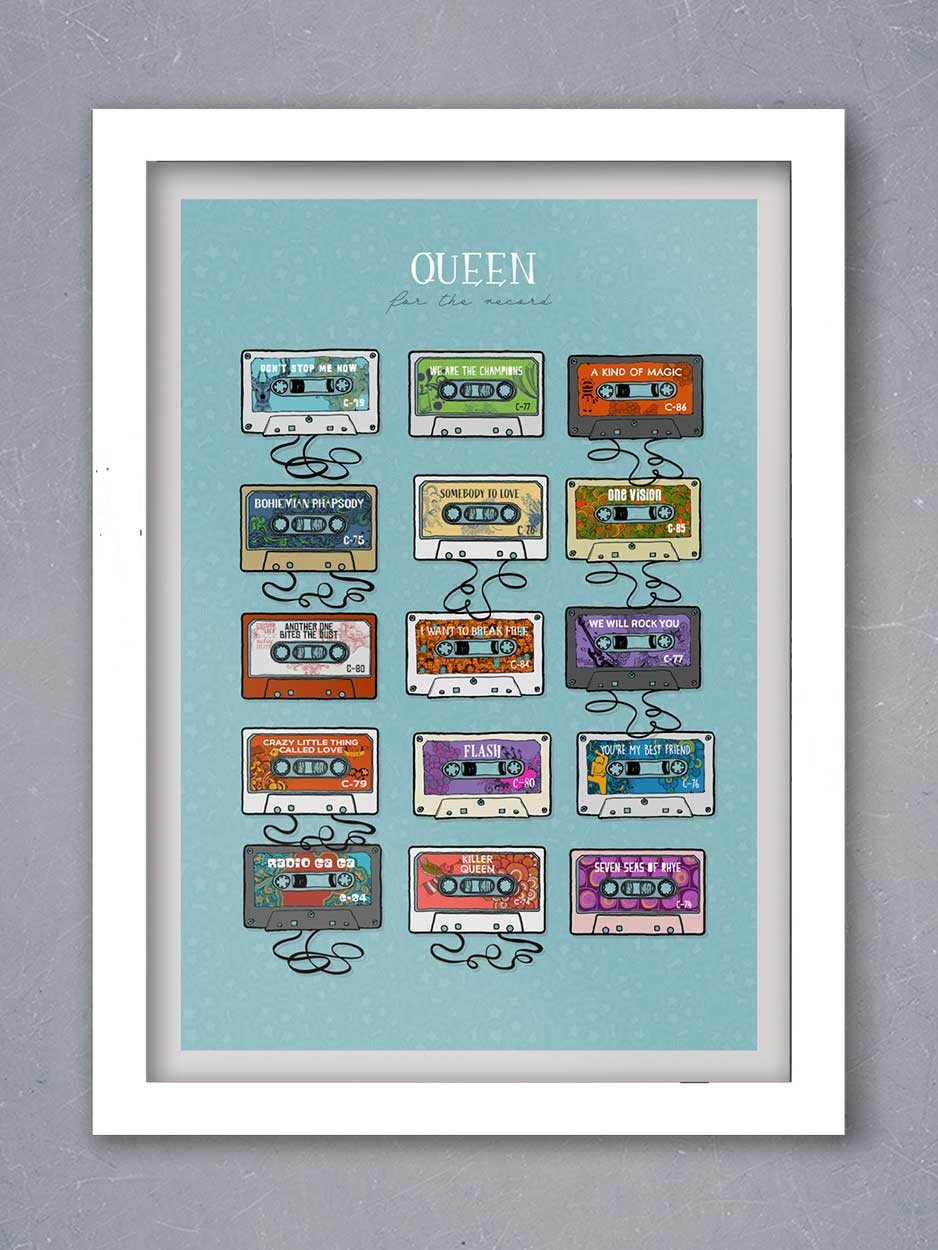 Queen - For the Record Music Poster Print