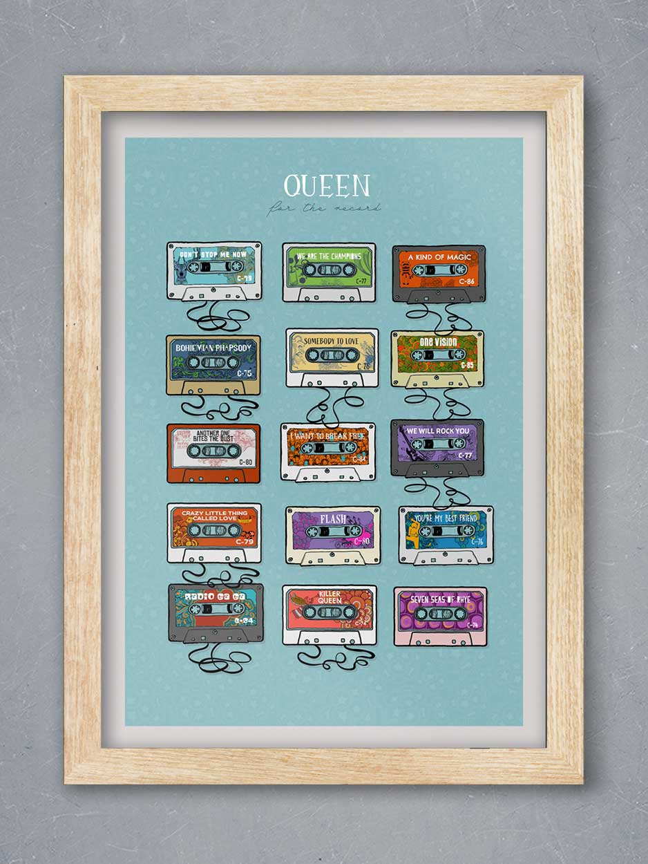 Queen - For the Record Music Poster Print
