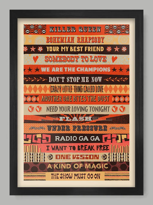 A Kind of magic - Queen Music Poster Print. Some of the bands best known songs.