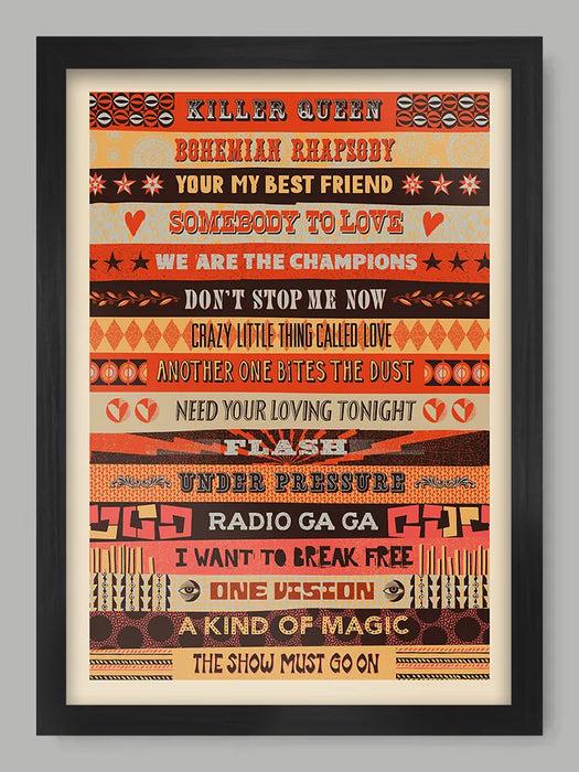 A Kind of magic - Queen Music Poster Print. Some of the bands best known songs.