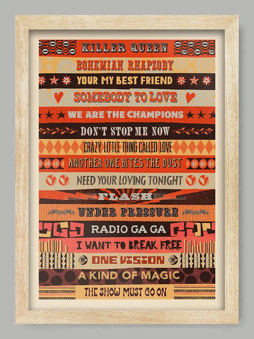 A Kind of magic - Queen Music Poster Print. Some of the bands best known songs.