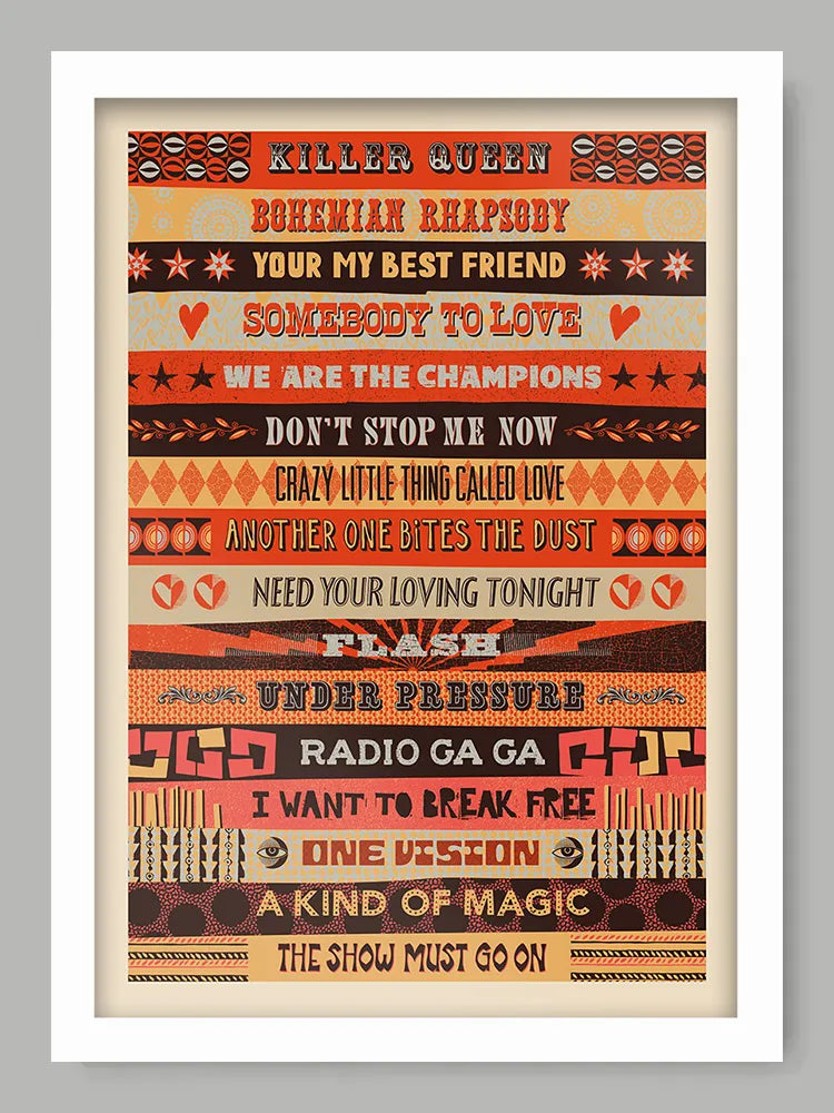 A Kind of magic - Queen Music Poster Print. Some of the bands best known songs.