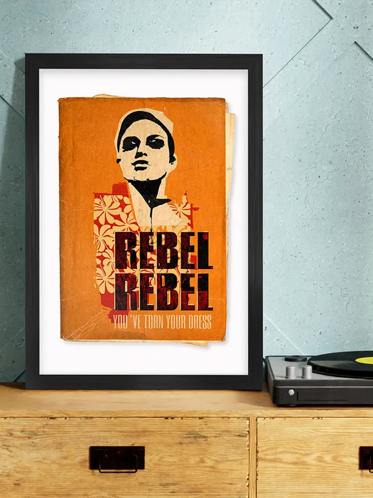 rebel rebel music poster print