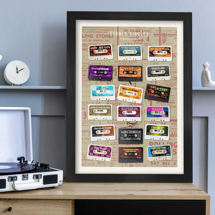 Rolling Stones Tapes - Cassette Music Poster Print