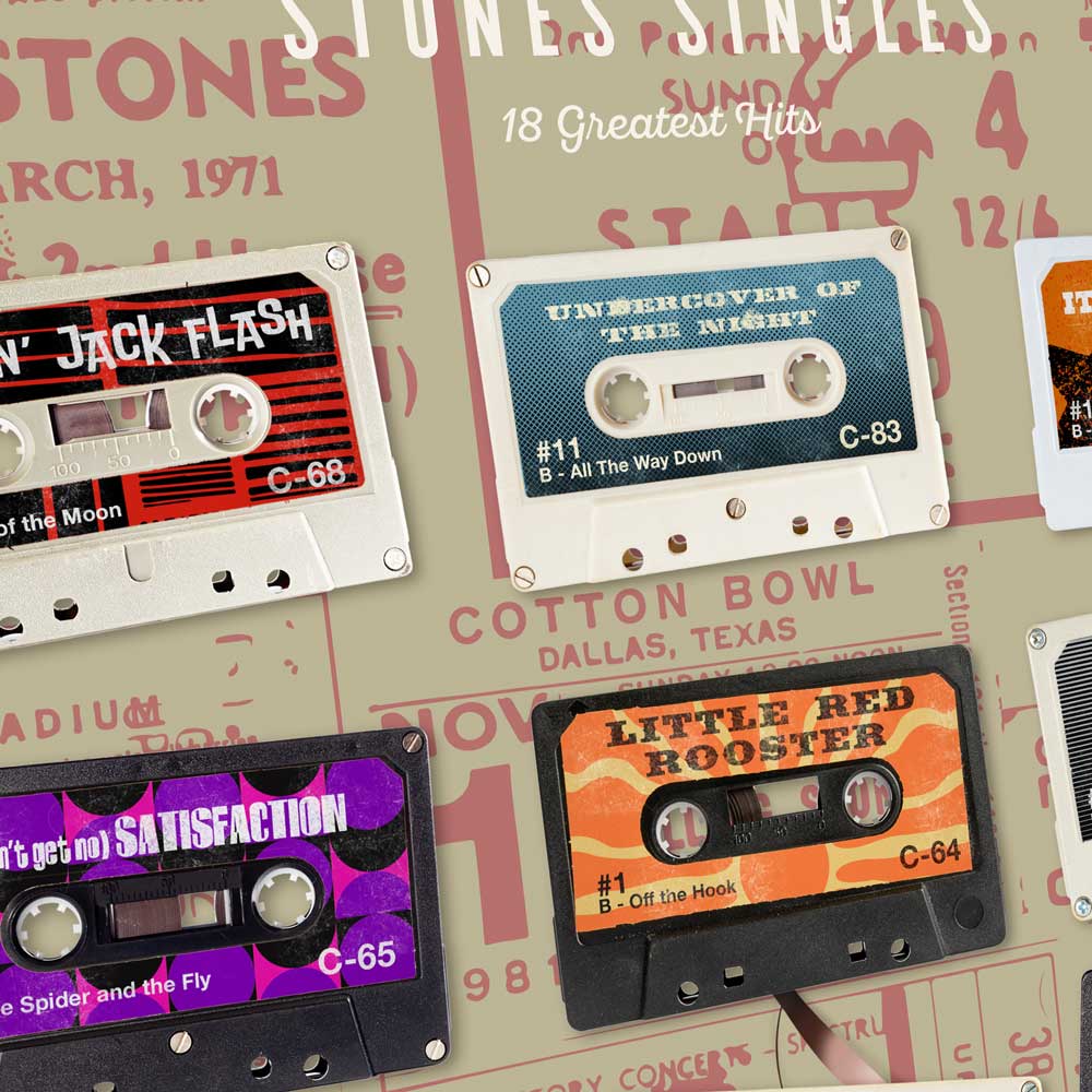 Rolling Stones Tapes - Cassette Music Poster Print