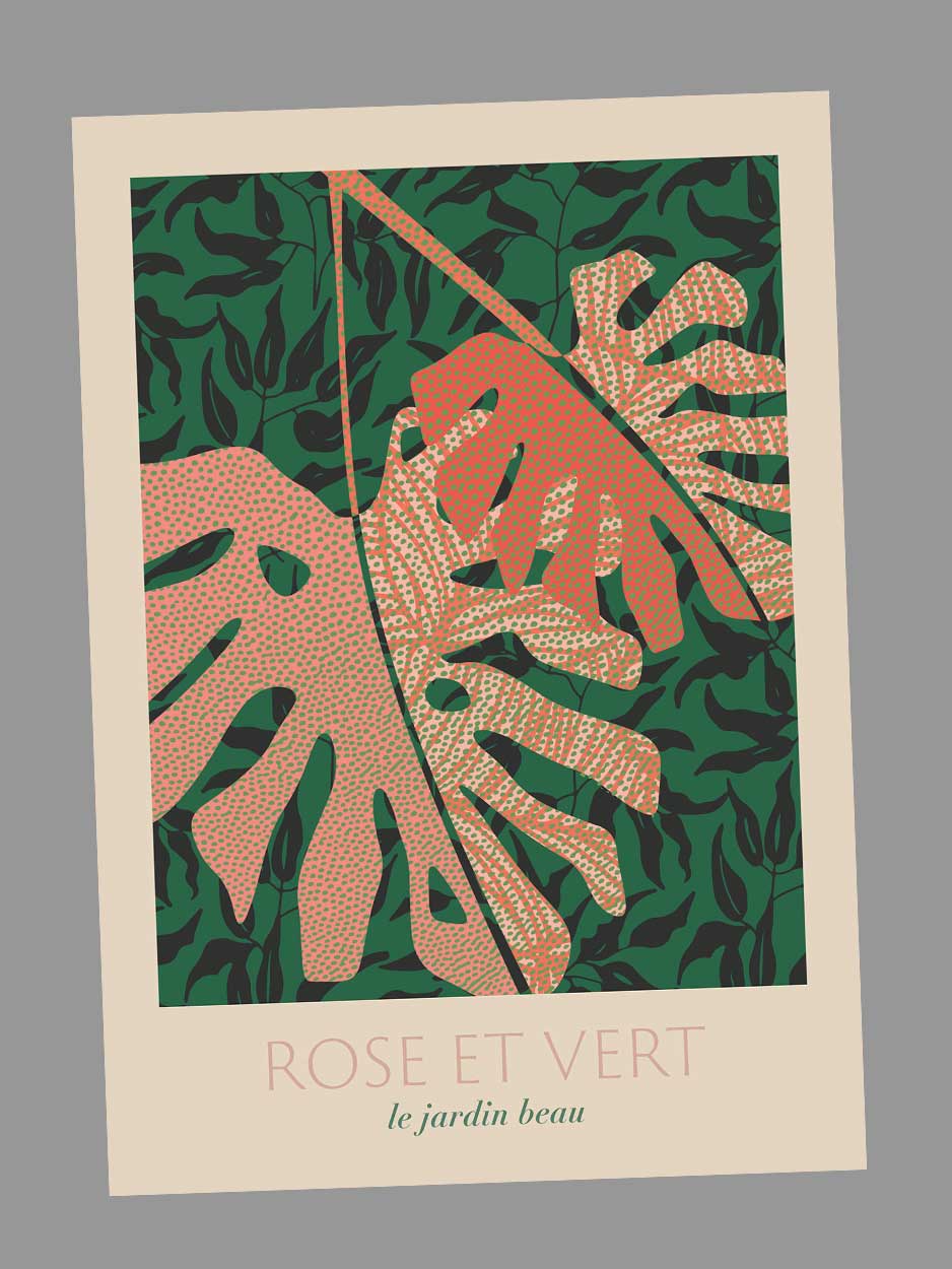 Rose et Vert